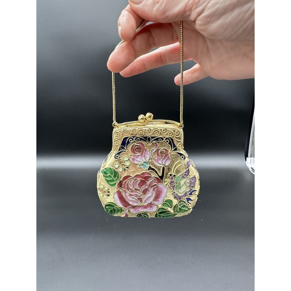 Vintage Cloisonné Enameled Coin Purse Decor / Ornament